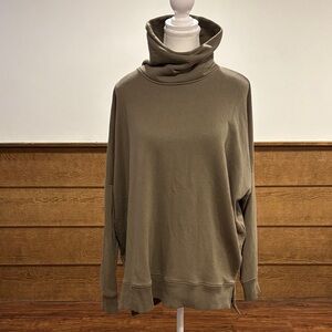 Aerie Olive Green Cowl Neck Sweatshirt